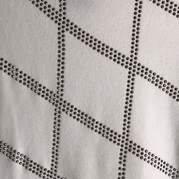 NWT Plus size XL white & silver rhinestone shrug  poncho sweater lux Vila Milano - Picture 2 of 5